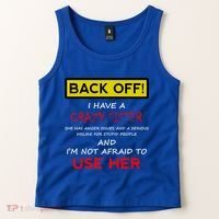 Back Off I Have A Crazy Sister Gift Brother Gift Tank Top thumb 2