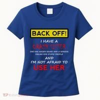 Back Off I Have A Crazy Sister Gift Brother Gift Women's T-Shirt thumb 0