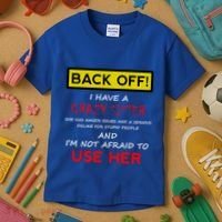 Back Off I Have A Crazy Sister Gift Brother Gift Kids T-Shirt thumb 3