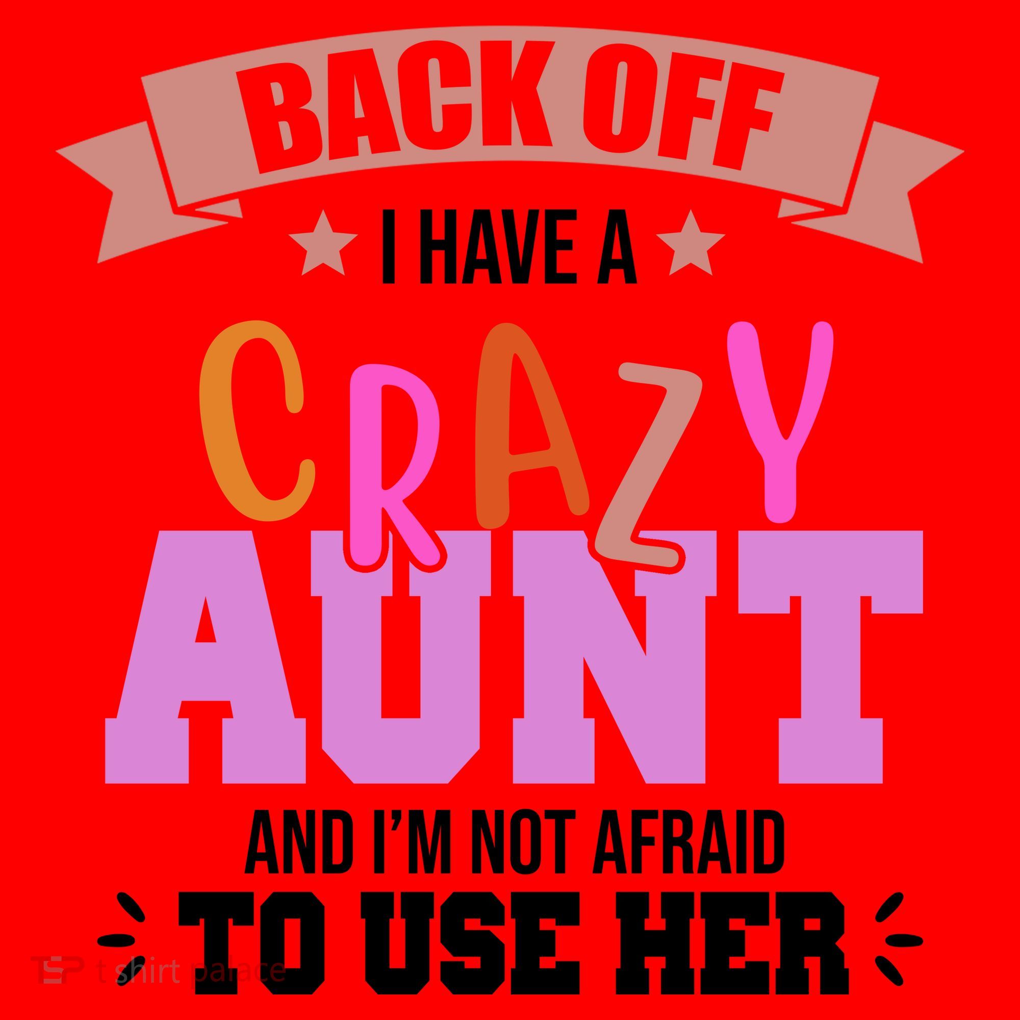 Back Off I Have A Crazy Aunt And I'm Not Afraid To Use Her Funny Santa Hat