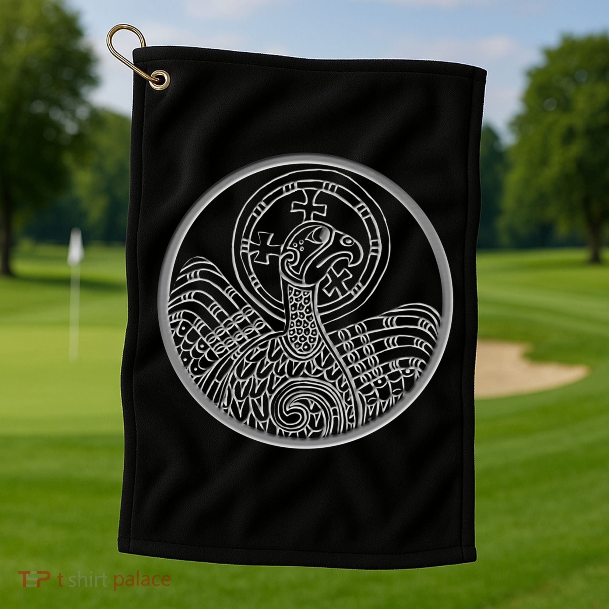 Book Of Kells Legend For St Patrick's Day Irish Celtic Knot Gift Golf Towel
