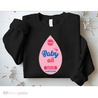 Baby Oil Lazy Funny Costume Ideas Sweatshirt thumb 2