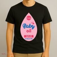 Baby Oil Lazy Funny Costume Ideas T-Shirt thumb 3