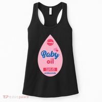 Baby Oil Lazy Funny Costume Ideas Women's Tank Top thumb 0