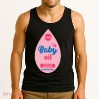 Baby Oil Lazy Funny Costume Ideas Tank Top thumb 3