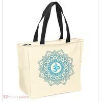 Blue Om Meditation Mandala Tote Bag thumb 2