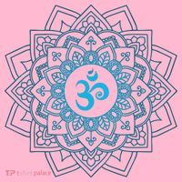 Blue Om Meditation Mandala Coaster thumb 2