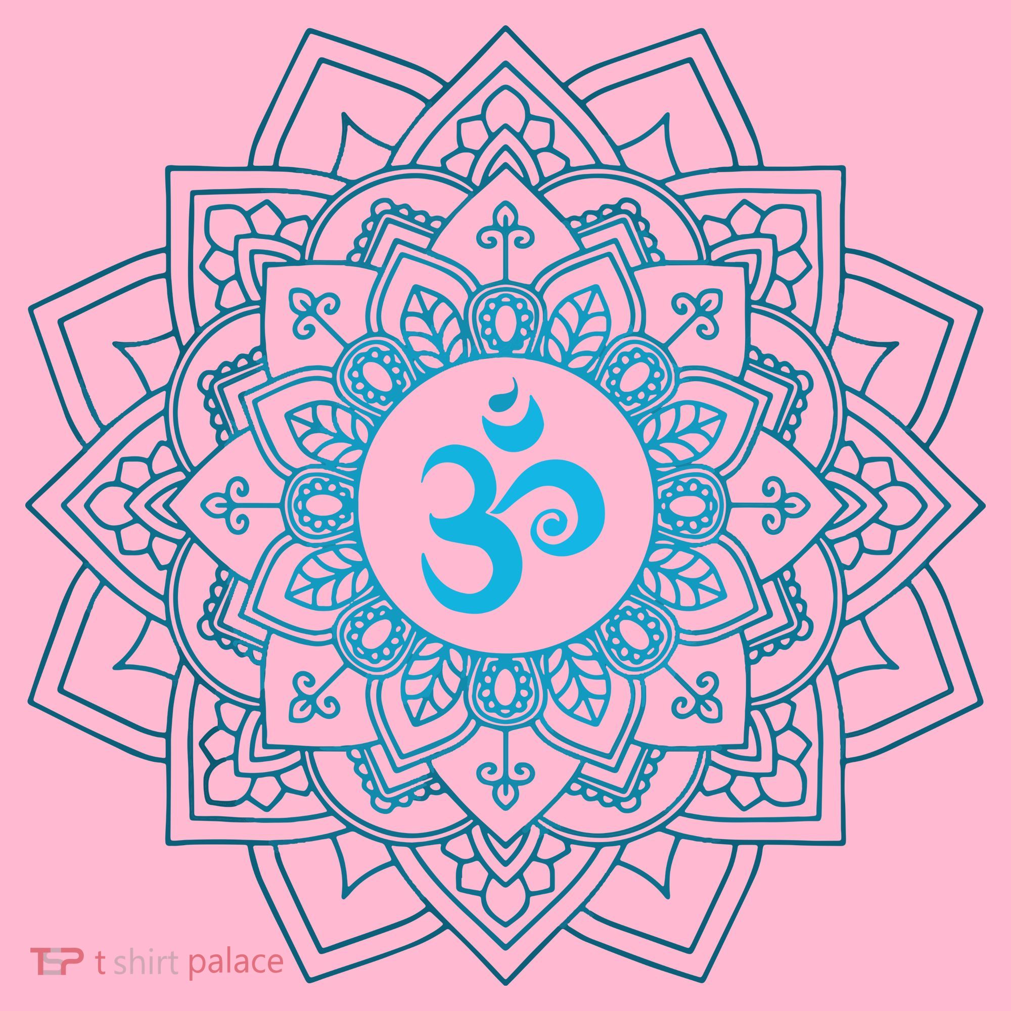 Blue Om Meditation Mandala Coaster