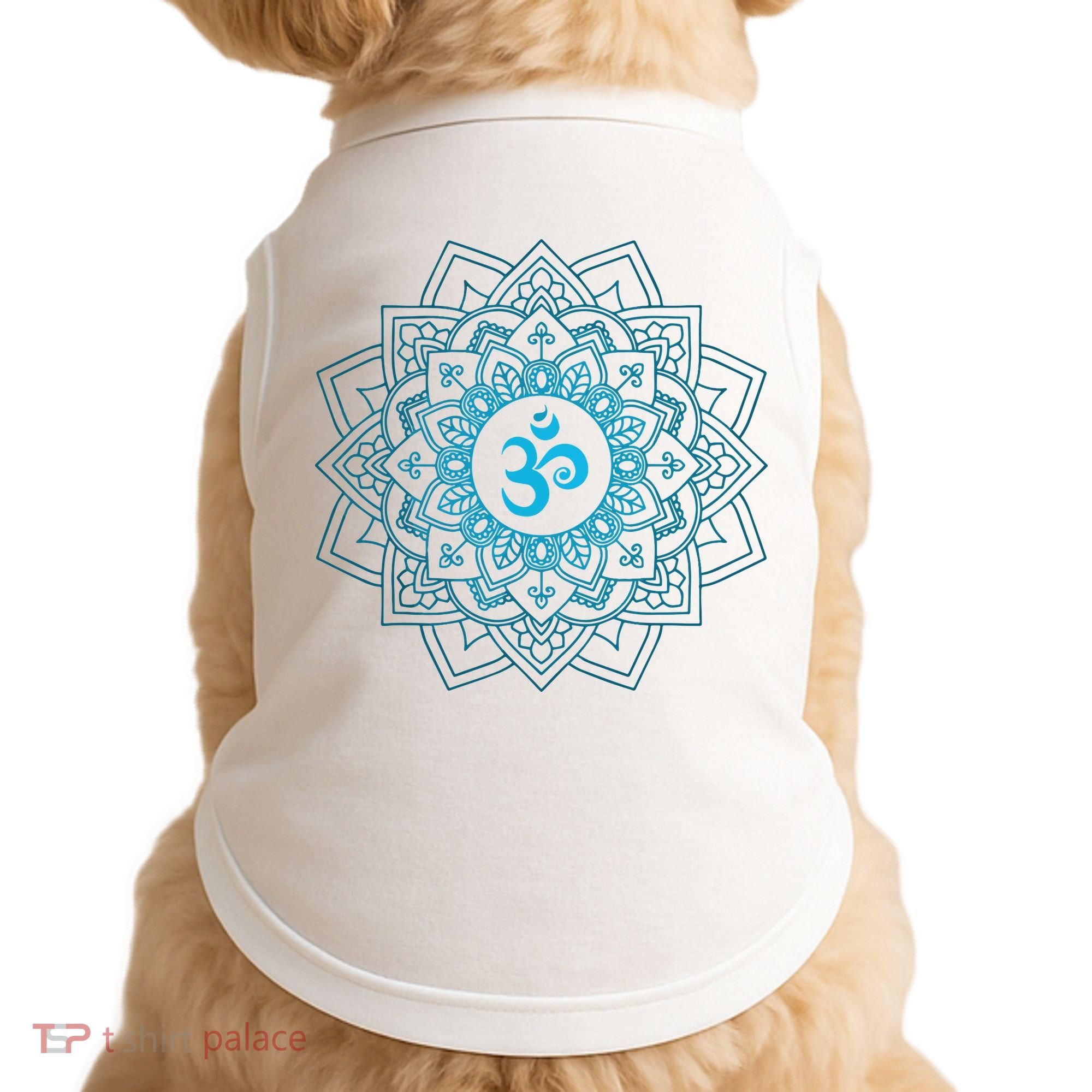 Blue Om Meditation Mandala Doggie Tank