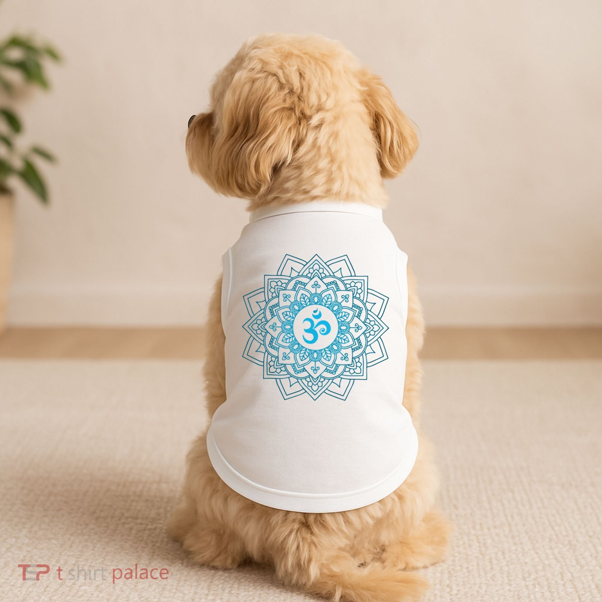 Blue Om Meditation Mandala Doggie Tank