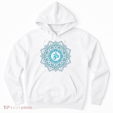 Blue Om Meditation Mandala Hoodie