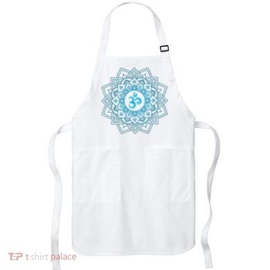 Blue Om Meditation Mandala Apron