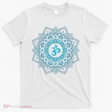 Blue Om Meditation Mandala T-Shirt