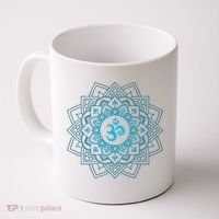 Blue Om Meditation Mandala Coffee Mug thumb 0