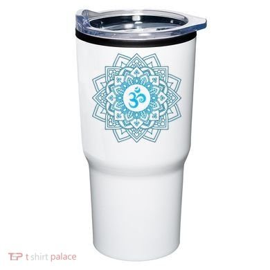 Blue Om Meditation Mandala Tumbler