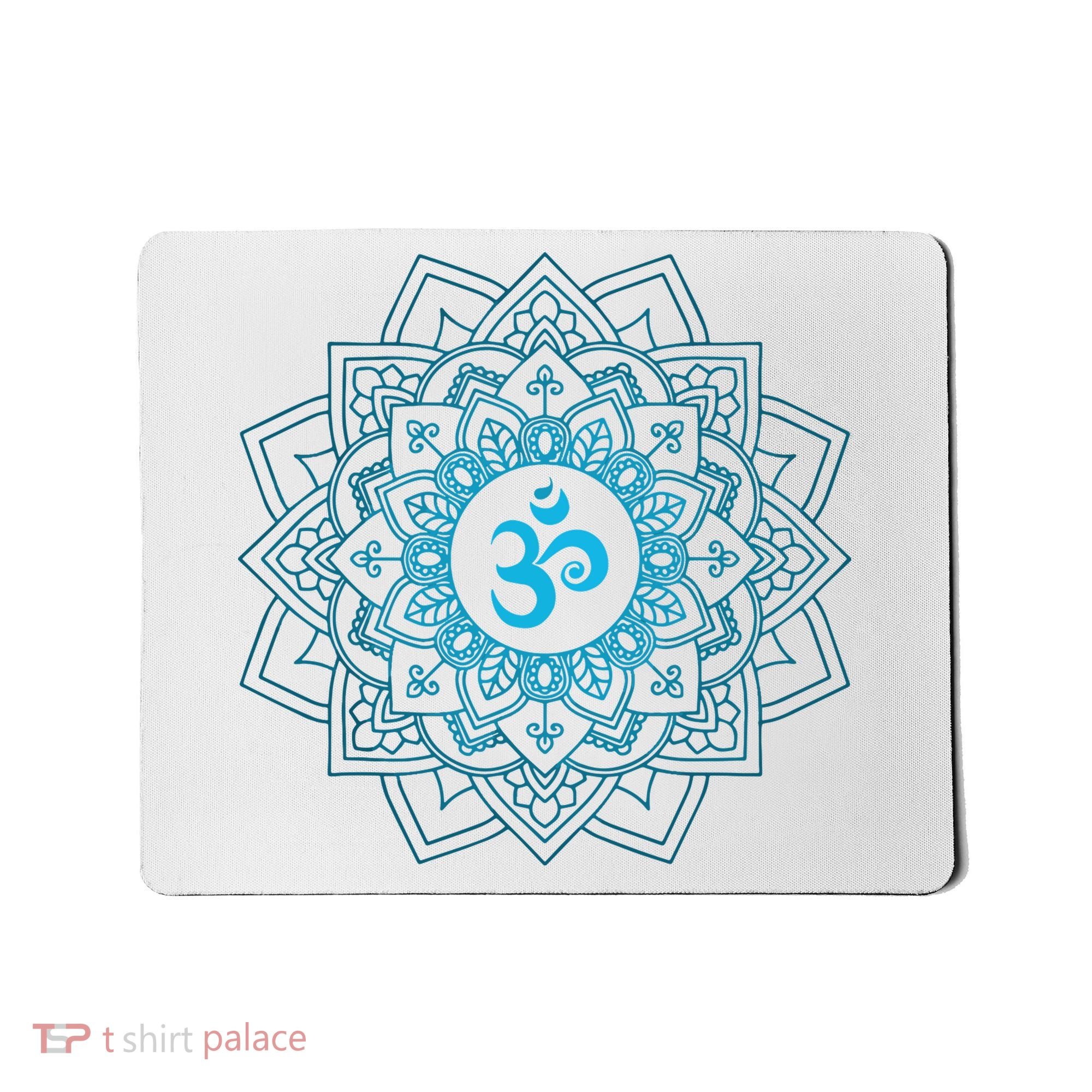 Blue Om Meditation Mandala Mousepad