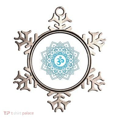 Blue Om Meditation Mandala Ornament