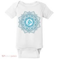 Blue Om Meditation Mandala Baby Bodysuit thumb 0