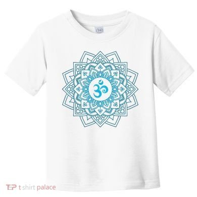 Blue Om Meditation Mandala Toddler T-Shirt