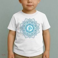 Blue Om Meditation Mandala Toddler T-Shirt thumb 2