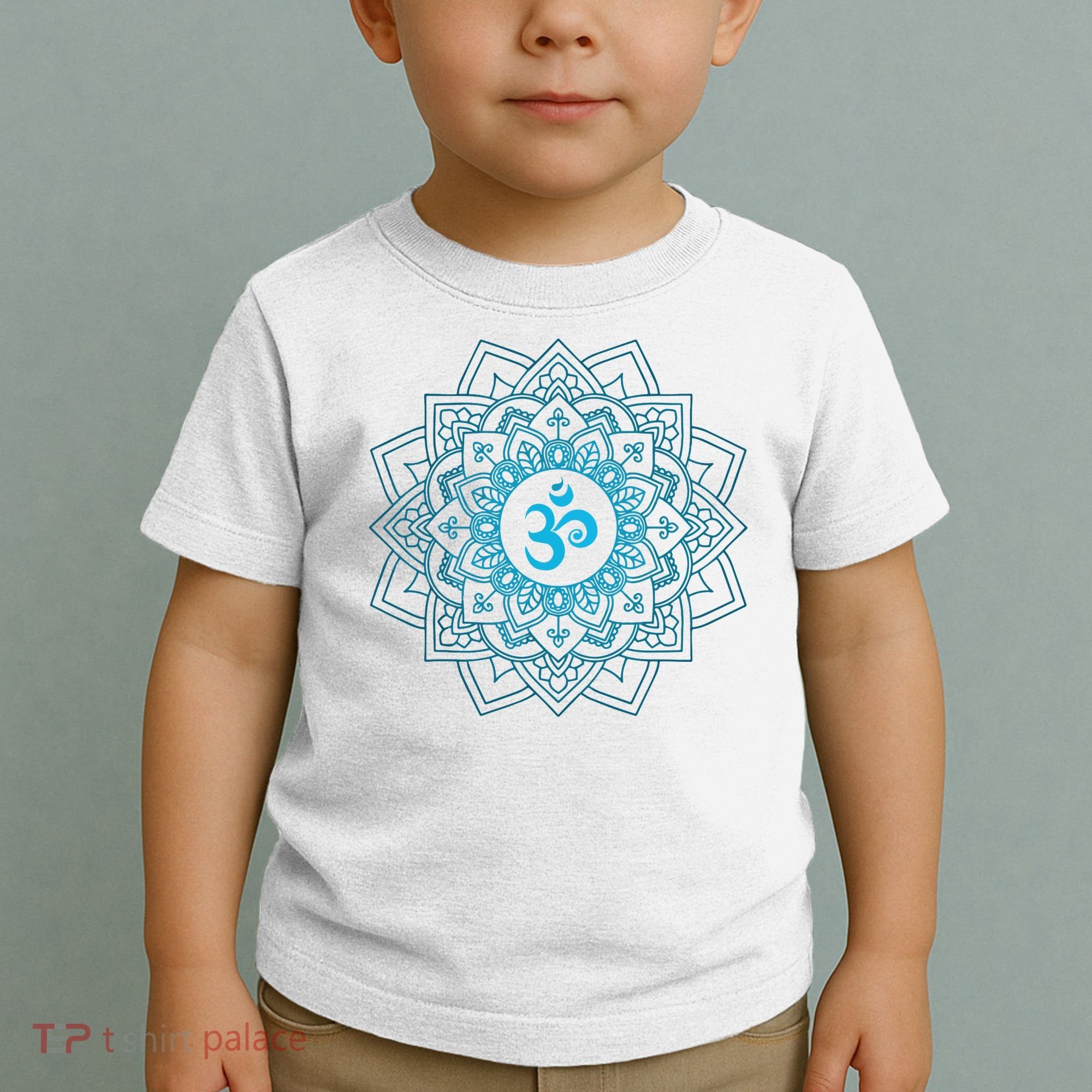 Blue Om Meditation Mandala Toddler T-Shirt