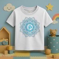 Blue Om Meditation Mandala Toddler T-Shirt thumb 3
