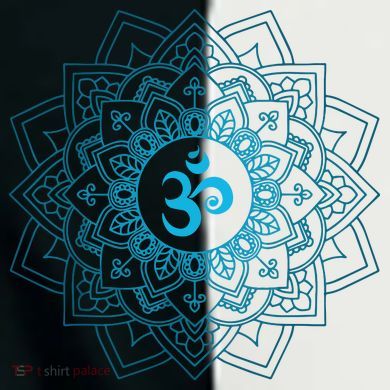 Blue Om Meditation Mandala Toddler Fine Jersey T-Shirt