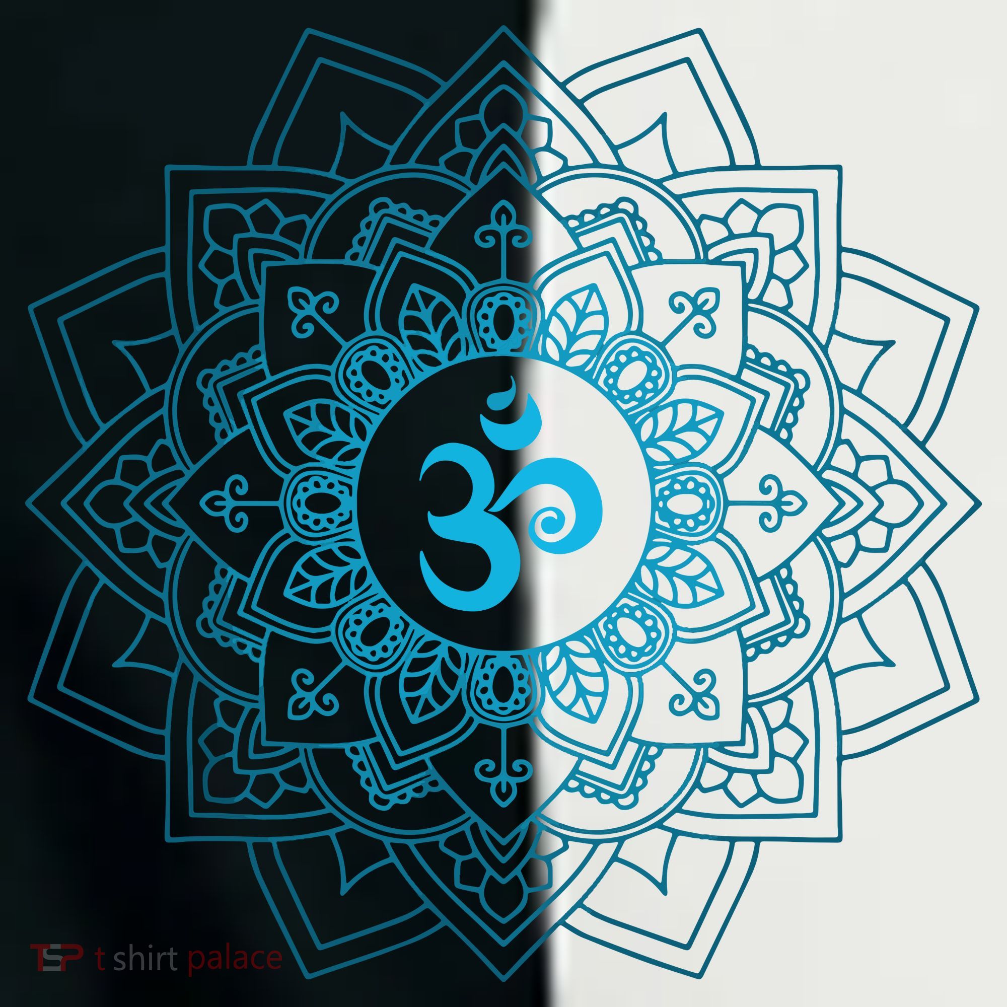 Blue Om Meditation Mandala Toddler Fine Jersey T-Shirt