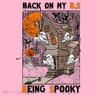 Back on my BS being spooky boo skeleton pumpkin Halloween  Coaster thumb 2