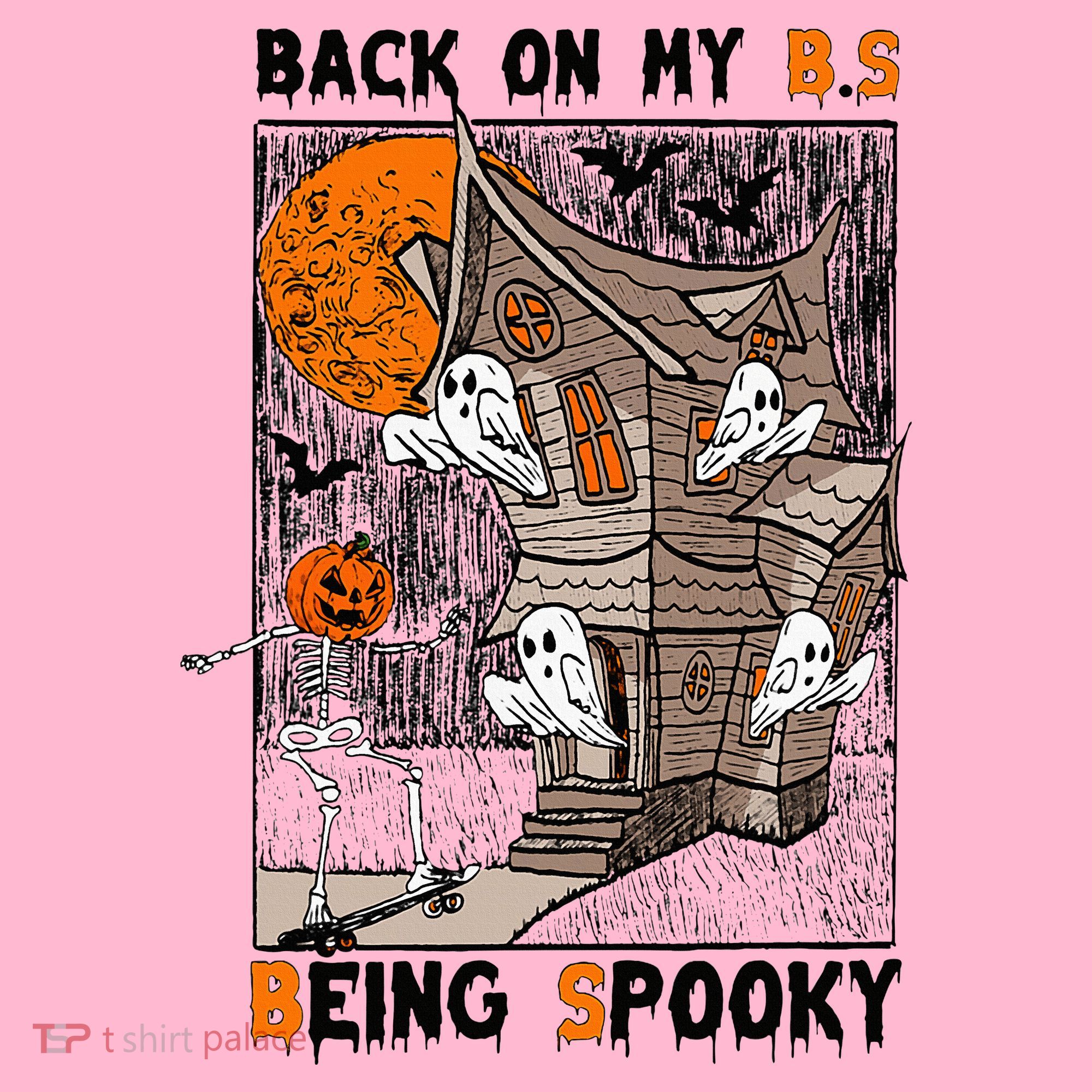Back on my BS being spooky boo skeleton pumpkin Halloween  Coaster