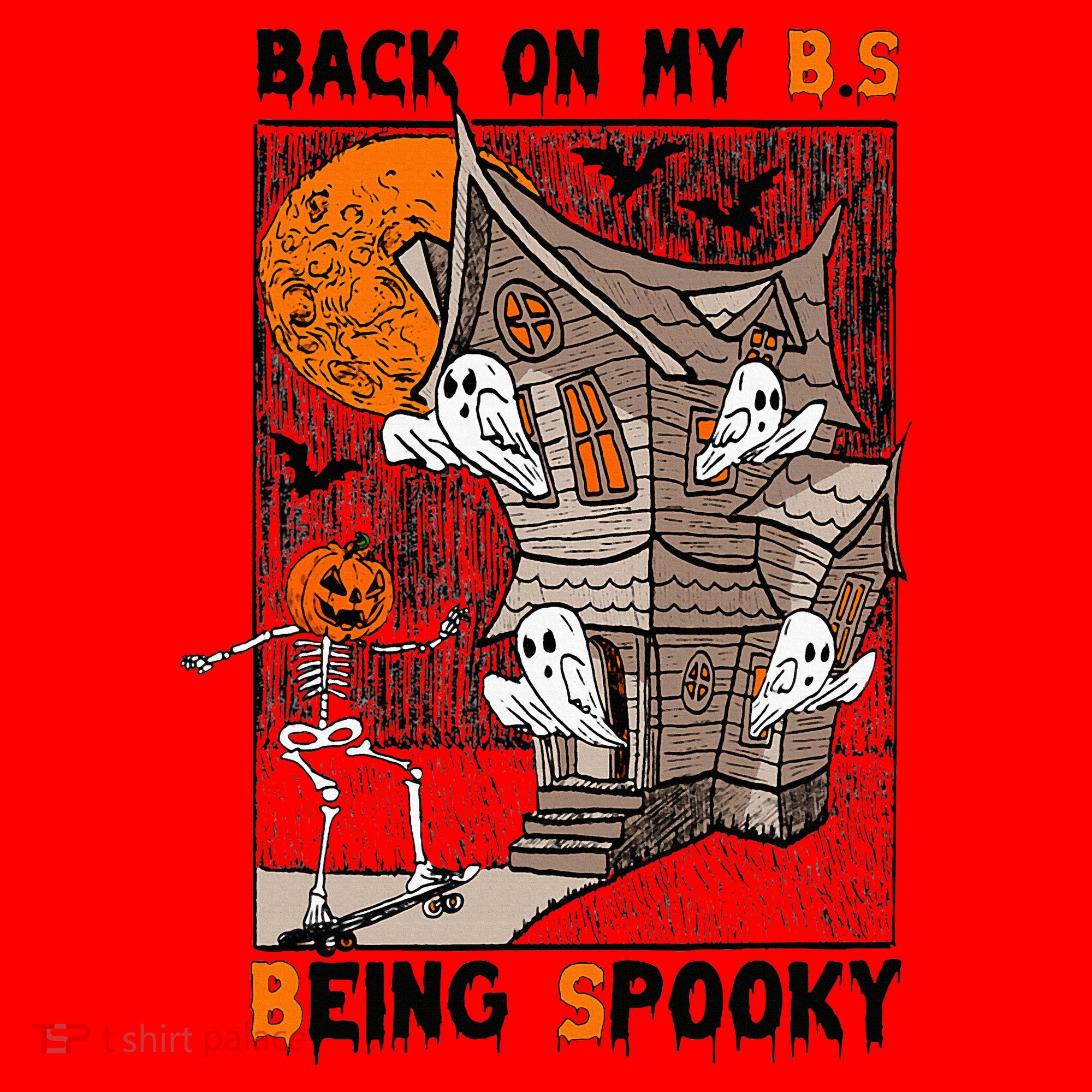 Back on my BS being spooky boo skeleton pumpkin Halloween  Santa Hat