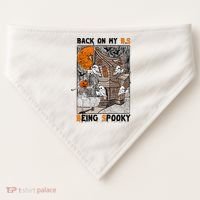 Back on my BS being spooky boo skeleton pumpkin Halloween  USA-Made Doggie Bandana thumb 0
