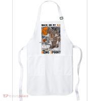 Back on my BS being spooky boo skeleton pumpkin Halloween  Apron thumb 0
