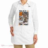 Back on my BS being spooky boo skeleton pumpkin Halloween  Apron thumb 2