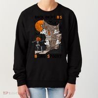 Back On My BS Being Spooky Boo Pumpkin Halloween Women's Sweatshirt thumb 0