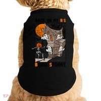 Back On My BS Being Spooky Boo Pumpkin Halloween Doggie Tank thumb 0