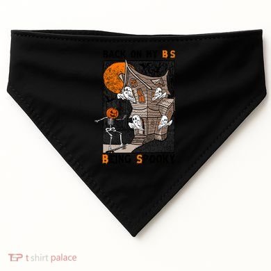 Back On My BS Being Spooky Boo Pumpkin Halloween USA-Made Doggie Bandana