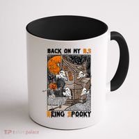 Back On My BS Being Spooky Boo Pumpkin Halloween Coffee Mug thumb 1