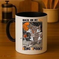 Back On My BS Being Spooky Boo Pumpkin Halloween Coffee Mug thumb 4