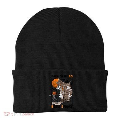 Back On My BS Being Spooky Boo Pumpkin Halloween Beanie