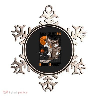 Back On My BS Being Spooky Boo Pumpkin Halloween Ornament