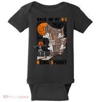 Back On My BS Being Spooky Boo Pumpkin Halloween Baby Bodysuit thumb 0