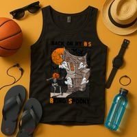Back On My BS Being Spooky Boo Pumpkin Halloween Tank Top thumb 4