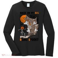 Back On My BS Being Spooky Boo Pumpkin Halloween Women's Long Sleeve Shirt thumb 0