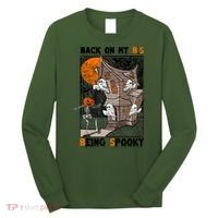 Back On My BS Being Spooky Boo Pumpkin Halloween Long Sleeve Shirt thumb 0