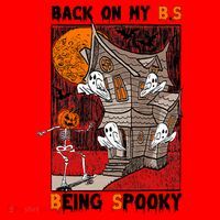 Back On My BS Being Spooky Boo Pumpkin Halloween Santa Hat thumb 1
