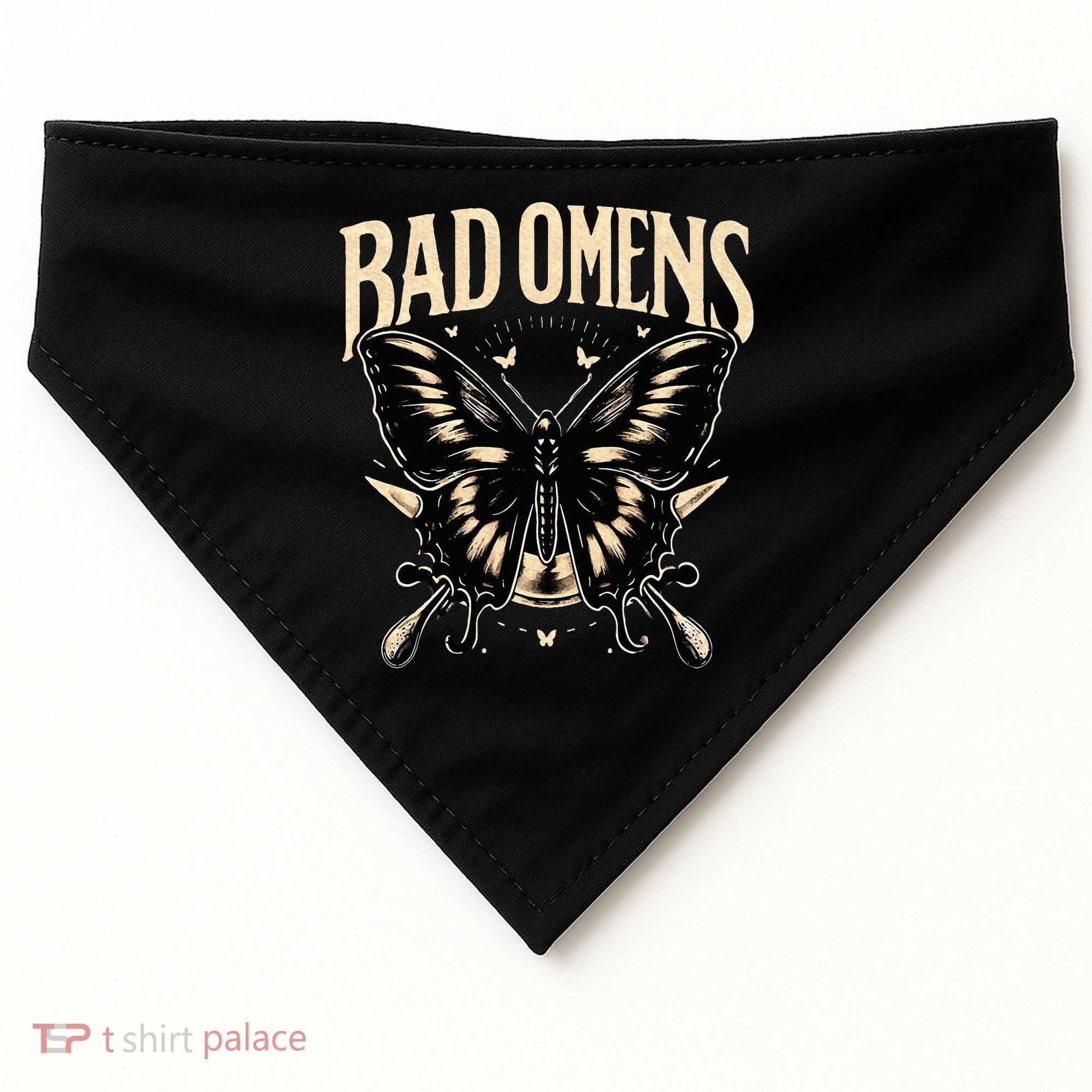 B.Ad Omens Moth USA-Made Doggie Bandana