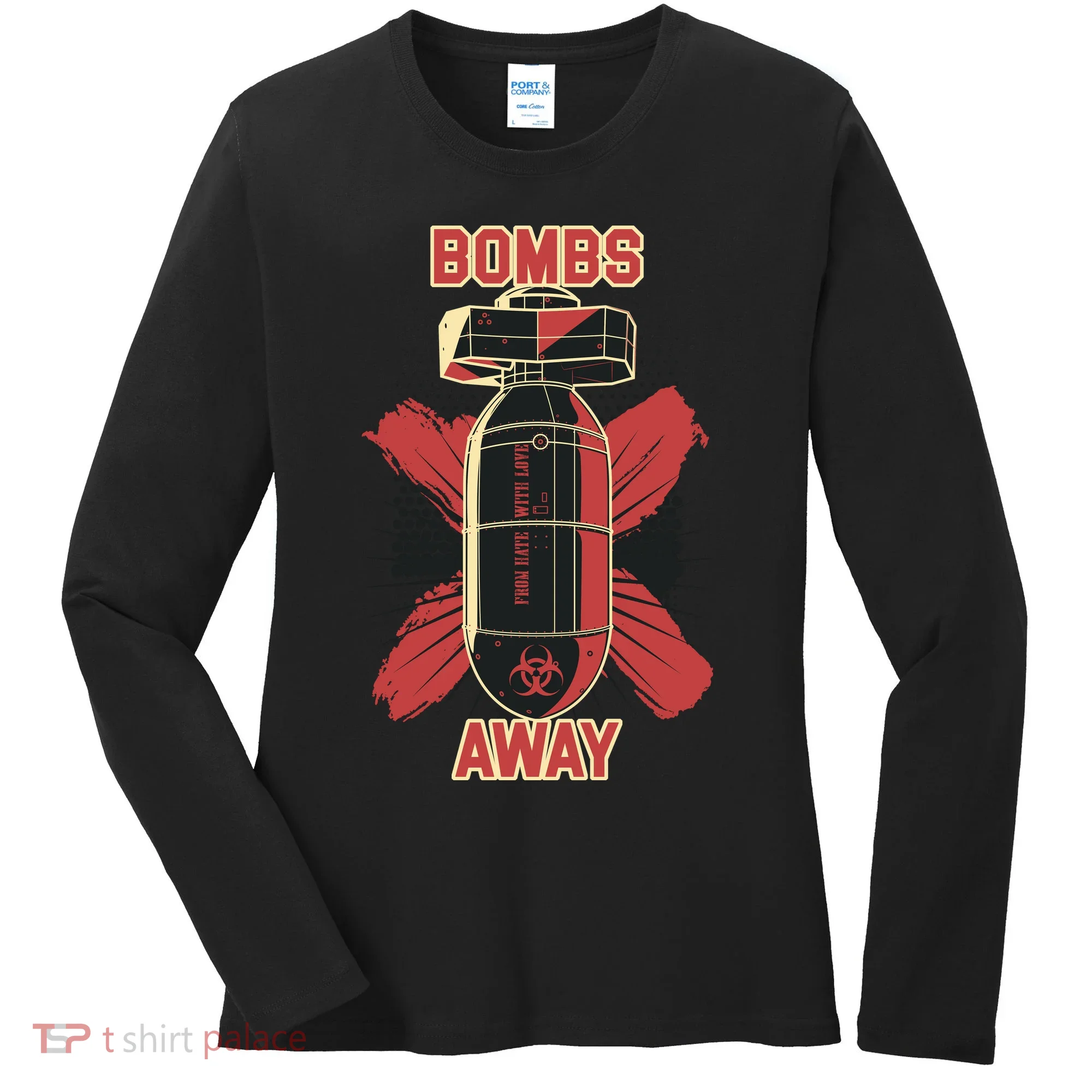 Bombs Away Trash Polka Women's Long Sleeve Shirt