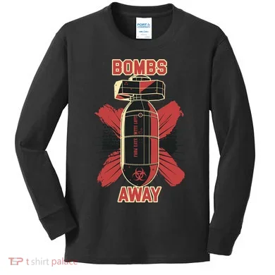 Bombs Away Trash Polka Kids Long Sleeve Shirt