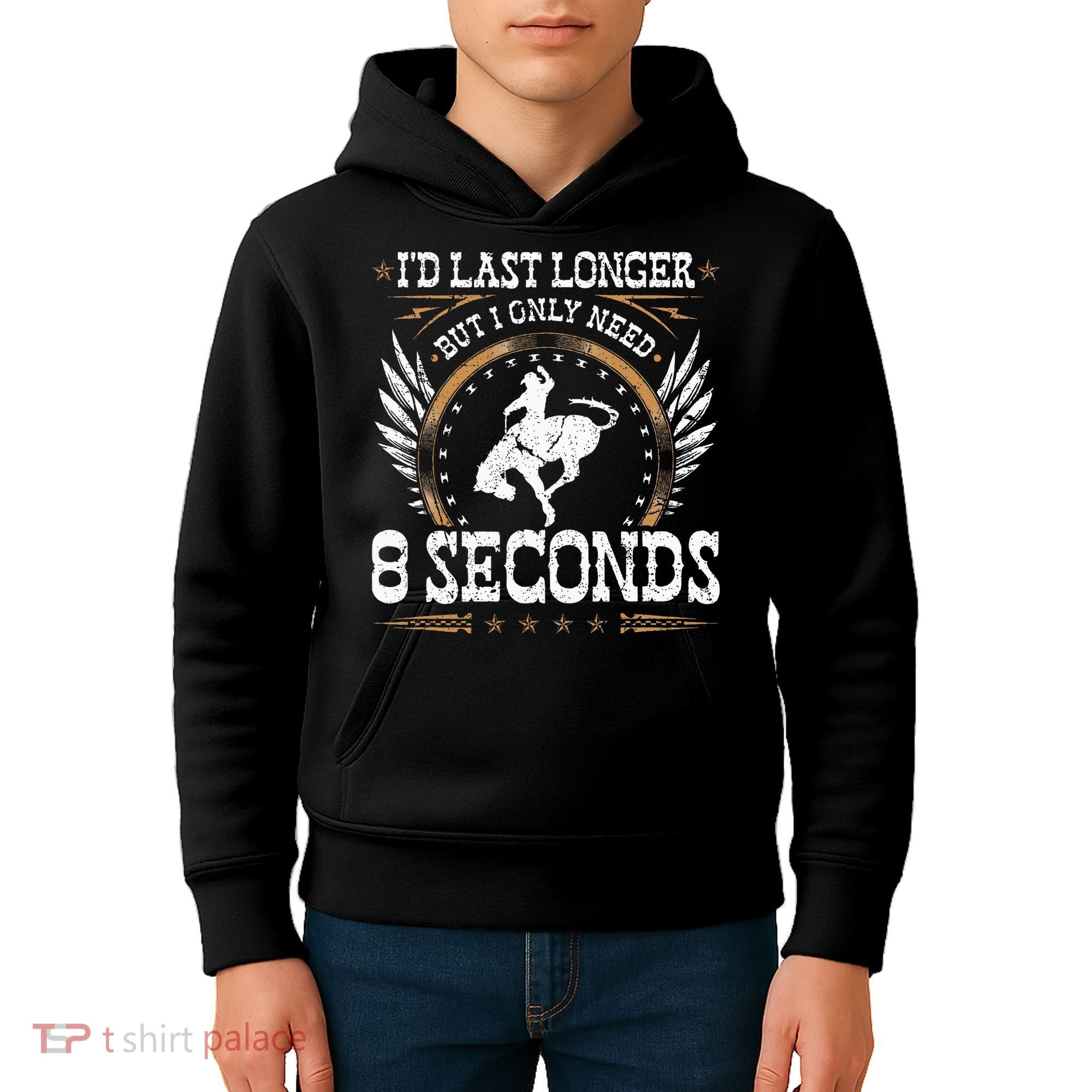 Bucking Only Need 8 Seconds Rodeo Cowboy Bronc Rider Kids Hoodie